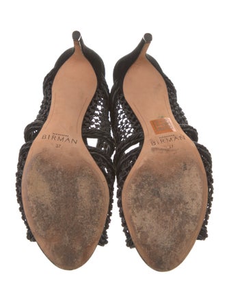 Alexandre Birman Leather Trim Embellishment Slides