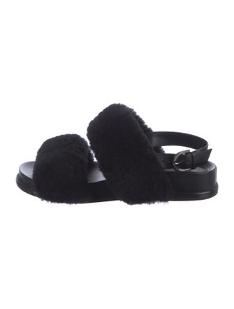 Alexandre Birman Shearling Slingback Sandals