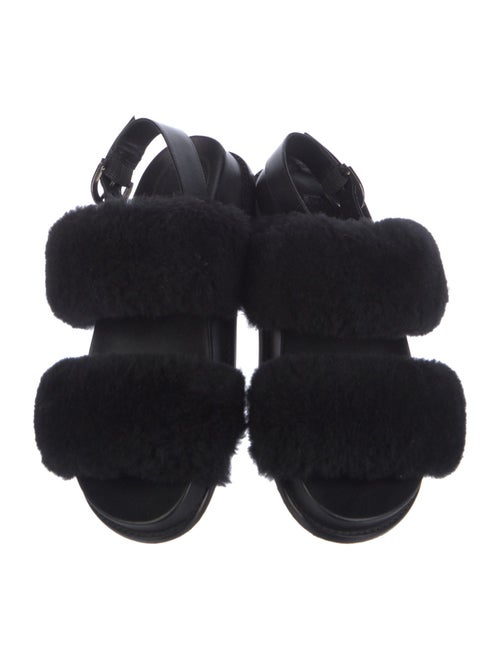 Alexandre Birman Shearling Slingback Sandals