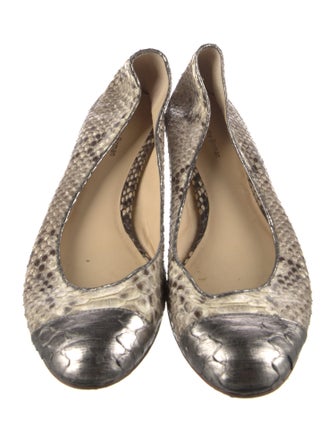 Alexandre Birman Snakeskin Animal Print Flats