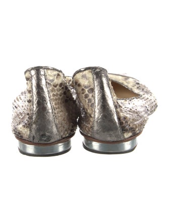 Alexandre Birman Snakeskin Animal Print Flats