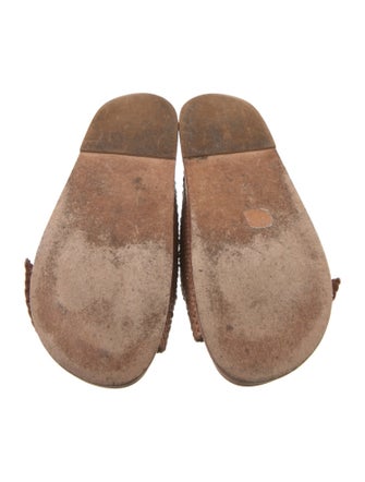 Alexandre Birman Leather Braided Accents Slides