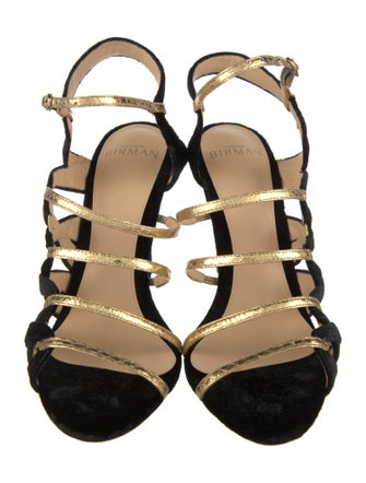 Alexandre Birman Velvet Animal Print Pumps