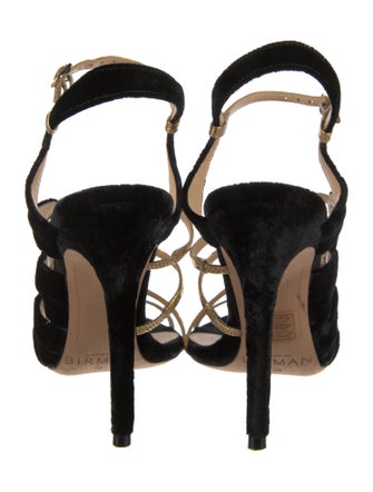 Alexandre Birman Velvet Animal Print Pumps