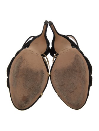 Alexandre Birman Velvet Animal Print Pumps