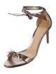 Alexandre Birman Leather Bow Accents Sandals