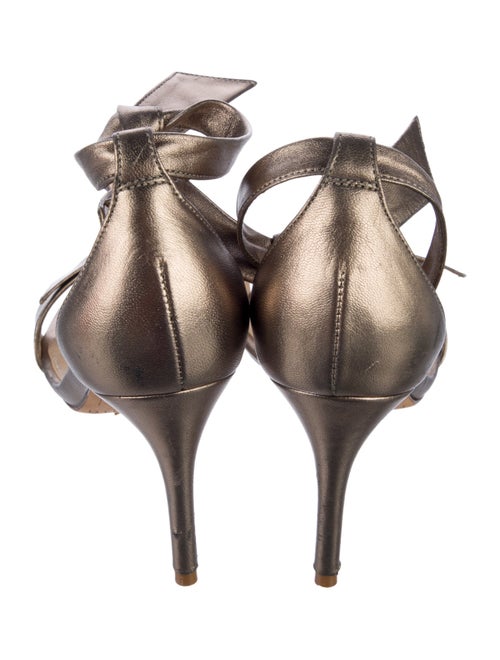 Alexandre Birman Leather Bow Accents Sandals