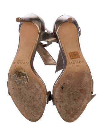 Alexandre Birman Leather Bow Accents Sandals
