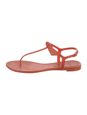 Alexandre Birman Rubber T-Strap Sandals