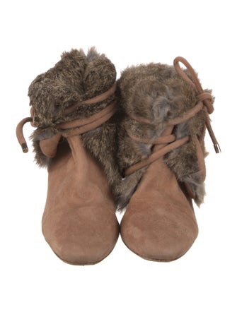 Alexandre Birman Suede Printed Lace-Up Boots