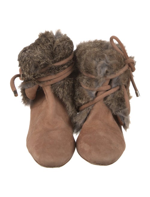 Alexandre Birman Suede Printed Lace-Up Boots