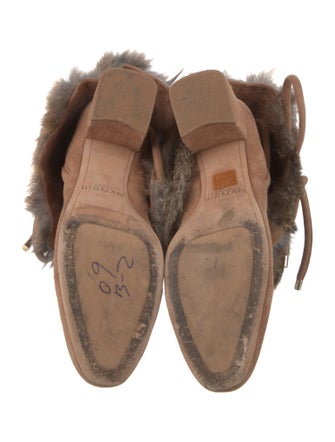 Alexandre Birman Suede Printed Lace-Up Boots