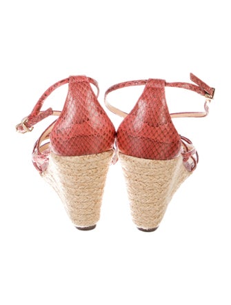 Alexandre Birman Leather Animal Print Gladiator Sandals