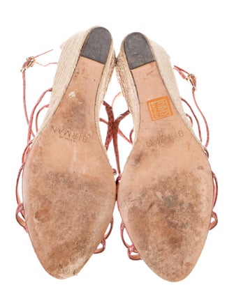 Alexandre Birman Leather Animal Print Gladiator Sandals