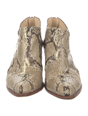 Alexandre Birman Snakeskin Animal Print Boots