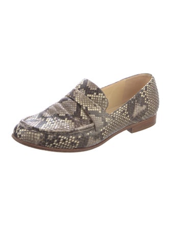 Alexandre Birman Snakeskin Animal Print Loafers