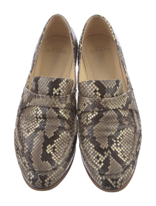 Alexandre Birman Snakeskin Animal Print Loafers