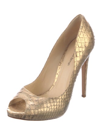 Alexandre Birman Snakeskin Animal Print Pumps