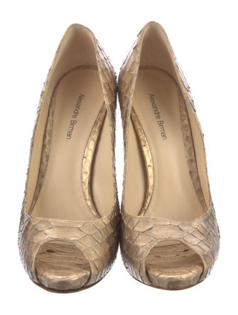 Alexandre Birman Snakeskin Animal Print Pumps
