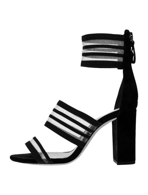 Alexandre Birman Suede Mesh Accents Pumps