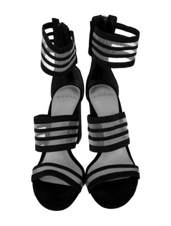 Alexandre Birman Suede Mesh Accents Pumps