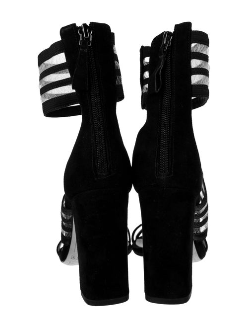 Alexandre Birman Suede Mesh Accents Pumps