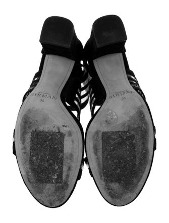 Alexandre Birman Suede Mesh Accents Pumps