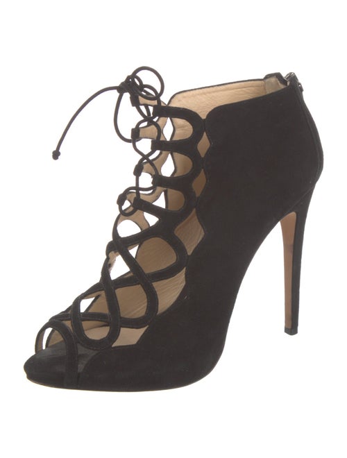 Alexandre Birman Suede Cutout Accent Pumps