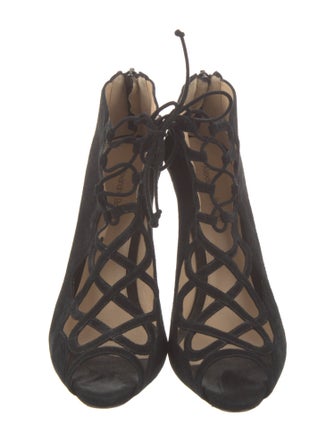 Alexandre Birman Suede Cutout Accent Pumps