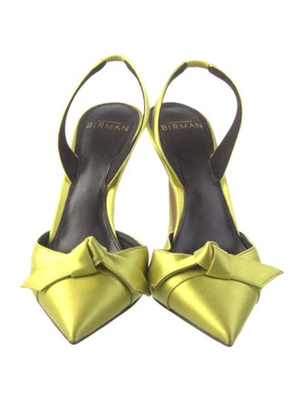 Alexandre Birman Satin Slingback Pumps