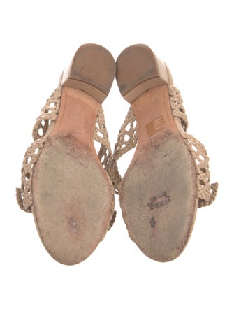 Alexandre Birman Leather Bow Accents Slides