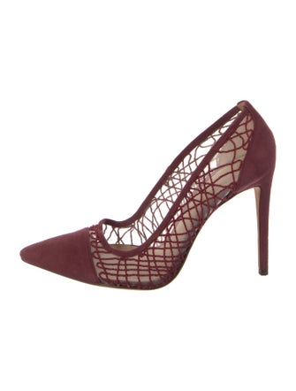 Alexandre Birman Suede Mesh Accents Pumps