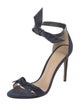 Alexandre Birman Suede Bow Accents Sandals