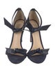 Alexandre Birman Suede Bow Accents Sandals