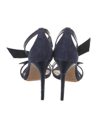 Alexandre Birman Suede Bow Accents Sandals