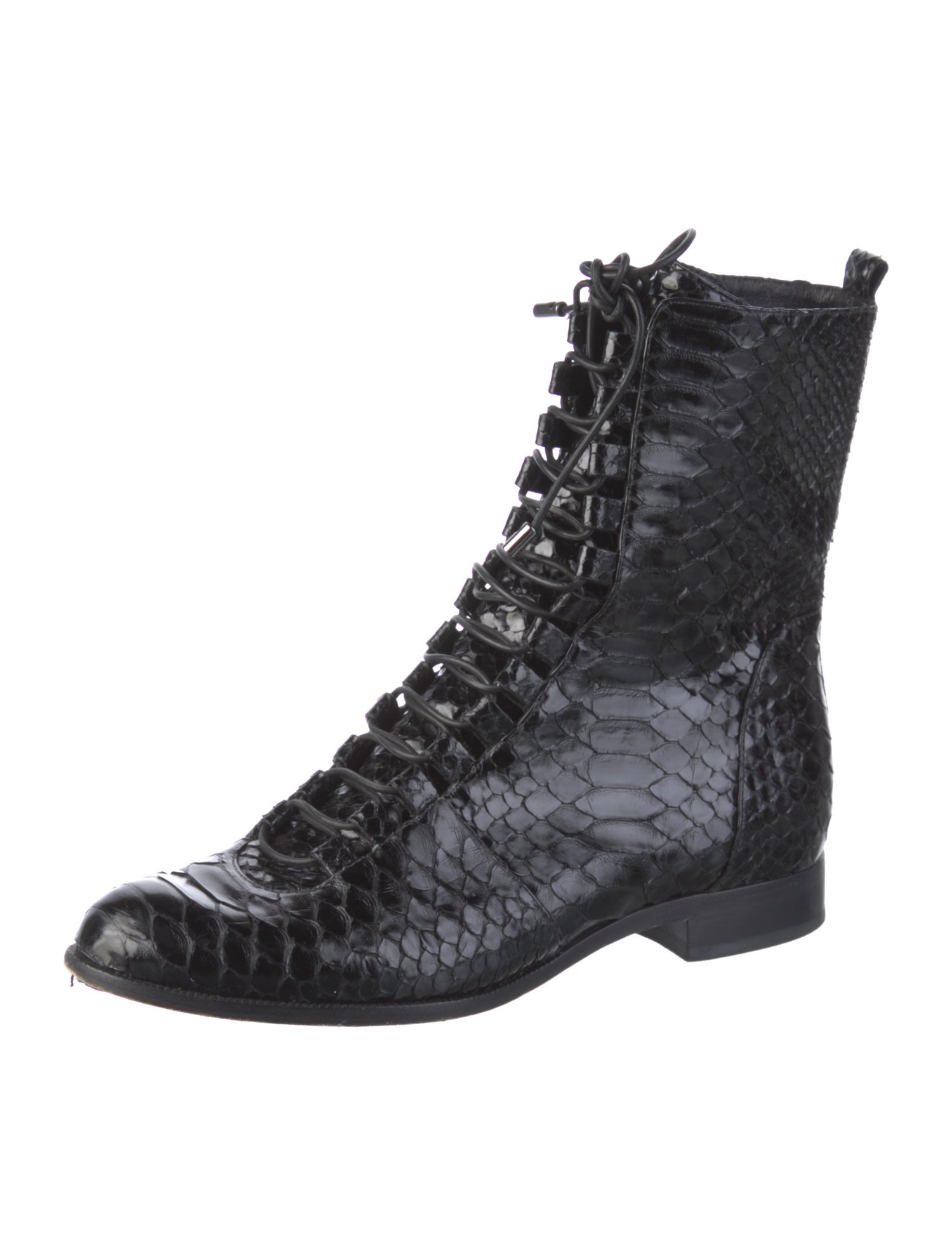 Alexandre Birman Leather Combat Boots
