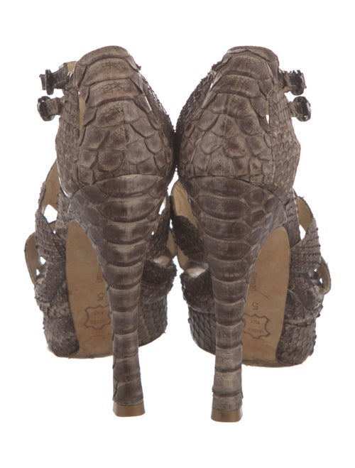 Alexandre Birman Python Gladiator Sandals