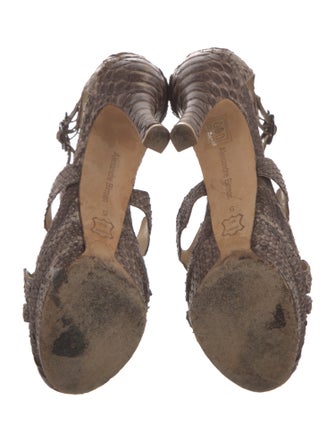 Alexandre Birman Python Gladiator Sandals