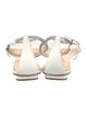 Alexandre Birman Leather Crystal Embellishments T-Strap Sandals