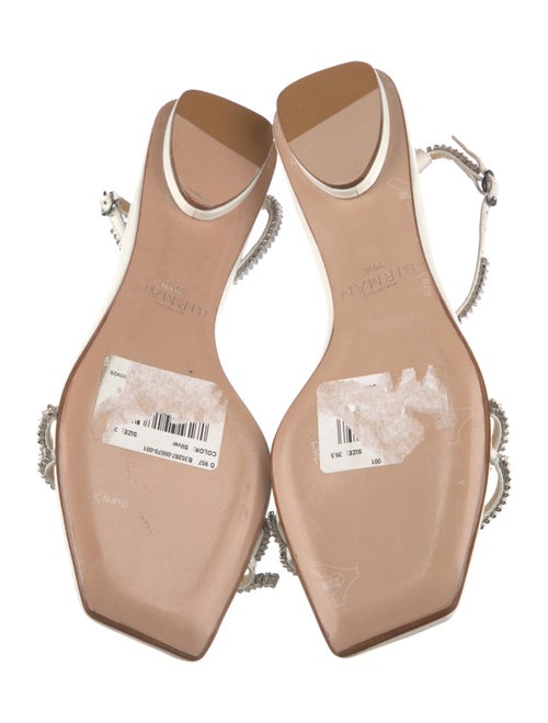 Alexandre Birman Leather Crystal Embellishments T-Strap Sandals