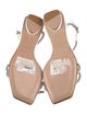 Alexandre Birman Leather Crystal Embellishments T-Strap Sandals