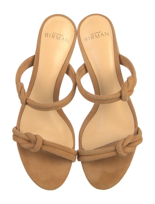 Alexandre Birman Suede Braided Accents Slides