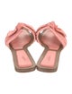 Alexandre Birman Leather Bow Accents Slides