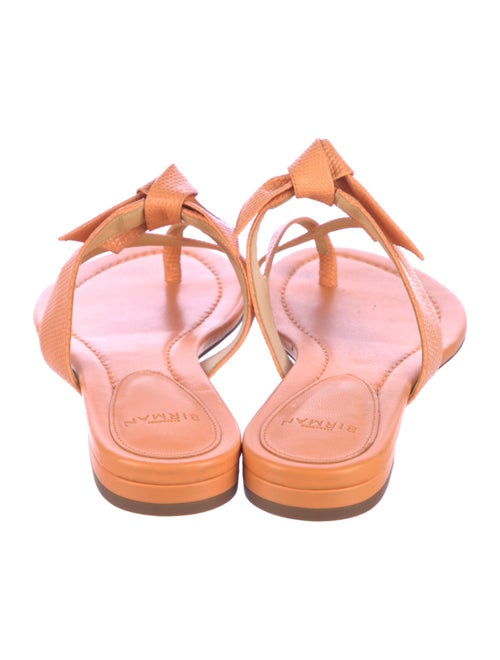 Alexandre Birman Leather Bow Accents Slides