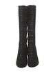 Alexandre Birman Suede Animal Print Lace-Up Boots
