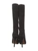 Alexandre Birman Suede Animal Print Lace-Up Boots