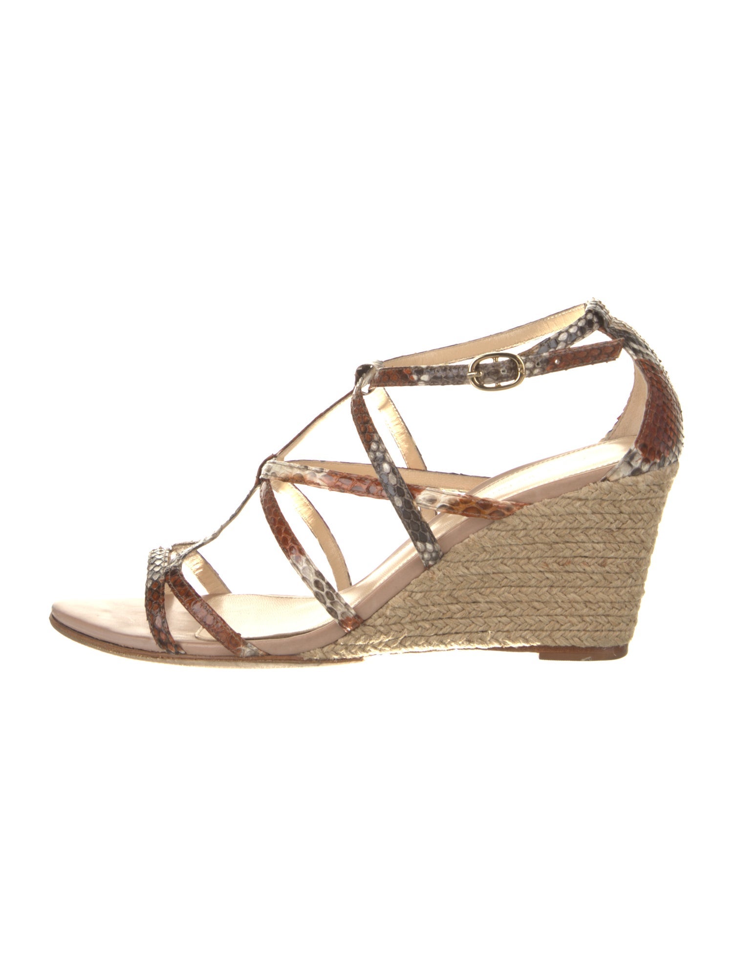 Alexandre Birman Snakeskin Animal Print Gladiator Sandals