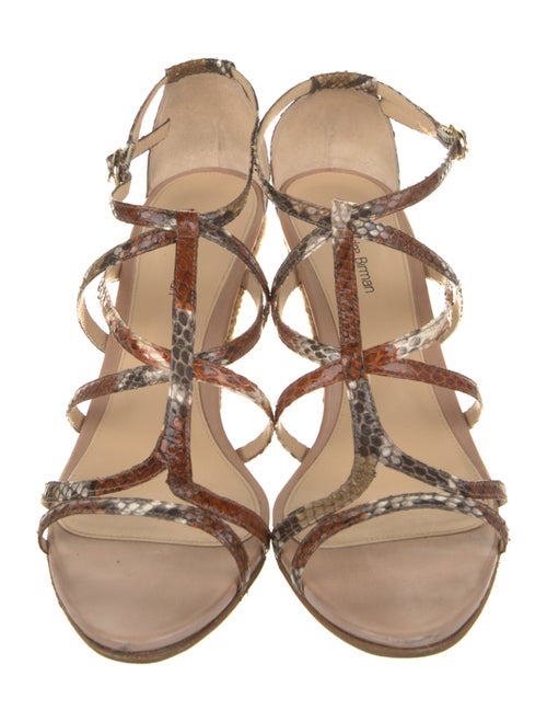 Alexandre Birman Snakeskin Animal Print Gladiator Sandals