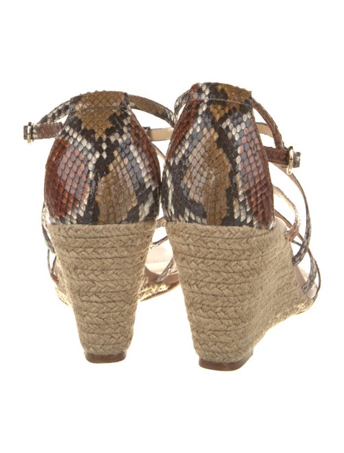 Alexandre Birman Snakeskin Animal Print Gladiator Sandals