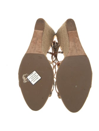 Alexandre Birman Snakeskin Animal Print Gladiator Sandals